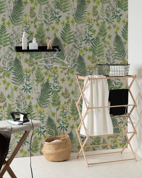FLAX WALLPAPER | Botanical | FWP-BTN-02